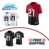 Image of Todd Gurley Atlanta Falcons #21 Black White Limited Men's Jersey 2020 - RepandTory