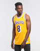 Image of NBA Kobe Bryant LA Lakers Hardwood Classics #8 Men's Swingman Jersey Gold S-XXL - RepandTory
